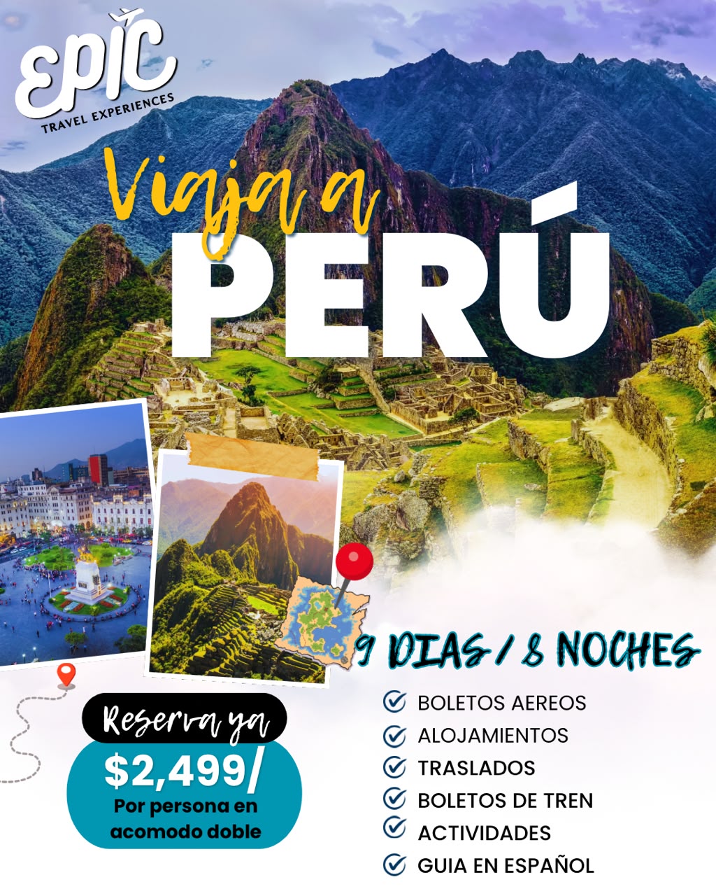 Peru travel package flyer