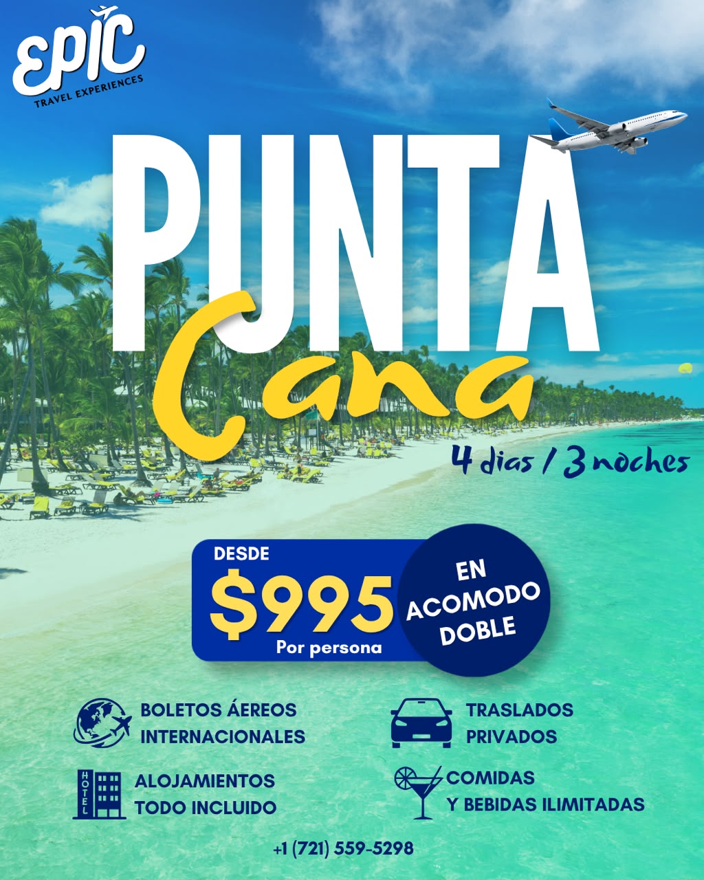Punta Cana travel package flyer